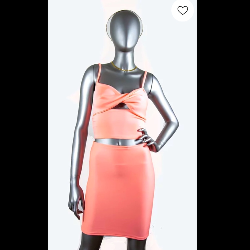 Peach Skirt Set